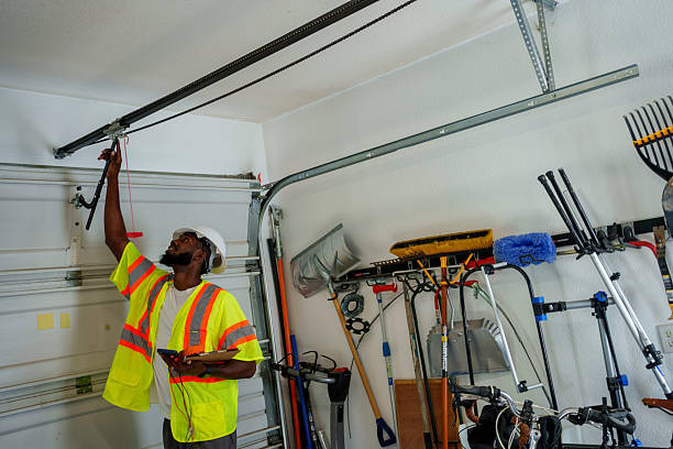 Professional Garage Door Panel Replacement technician working in Landing, NJ